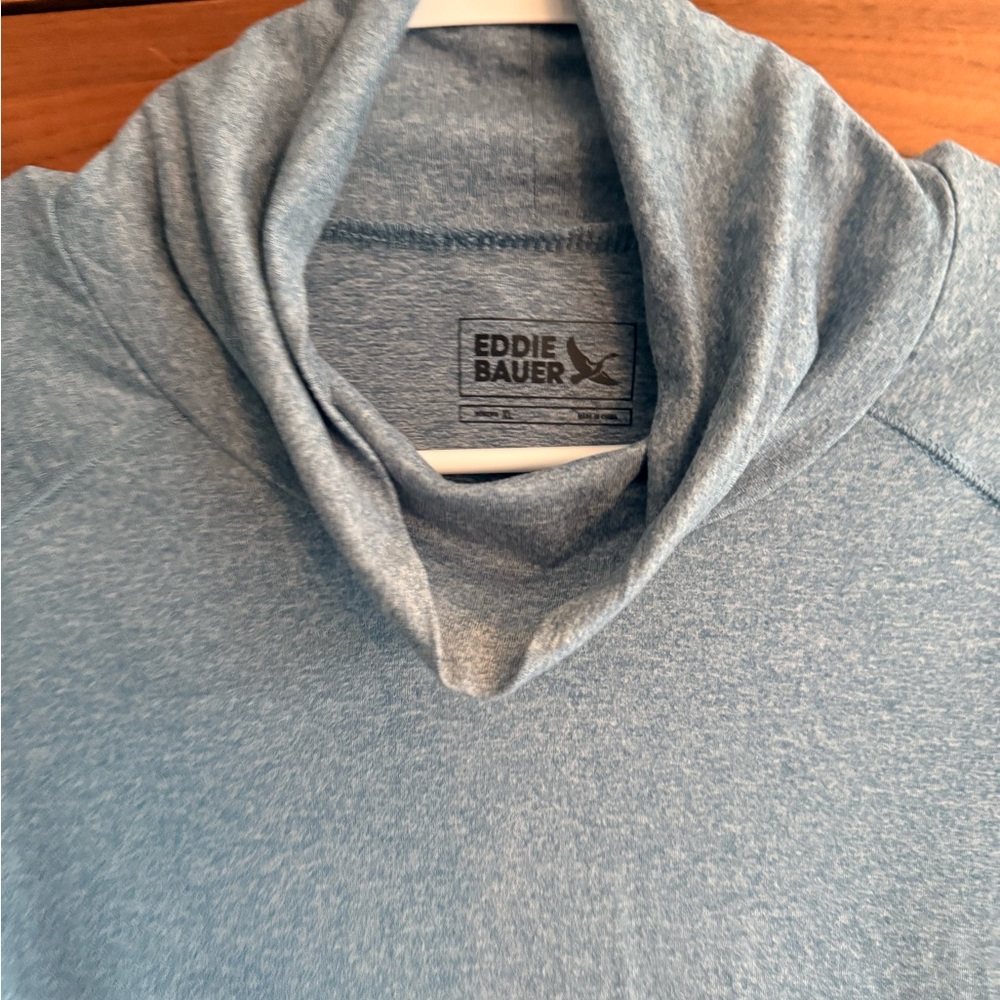 Eddie Bauer Women’s Active Funnel Neck Long Sleeve Top W/ Kangaroo Pocket SZ XL - Picture 6 of 8